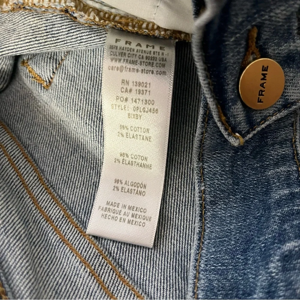 NWT Frame Denim Le Garcon Cuffed Crop Jeans Bixby Blue Size 31